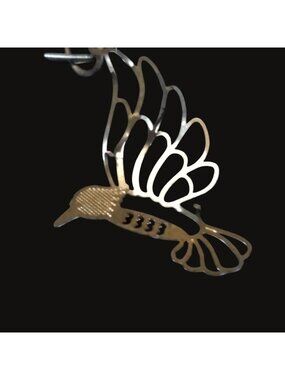 Hummingbird Charm Brass Jewelry Handmade Metal Art